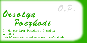 orsolya poczkodi business card